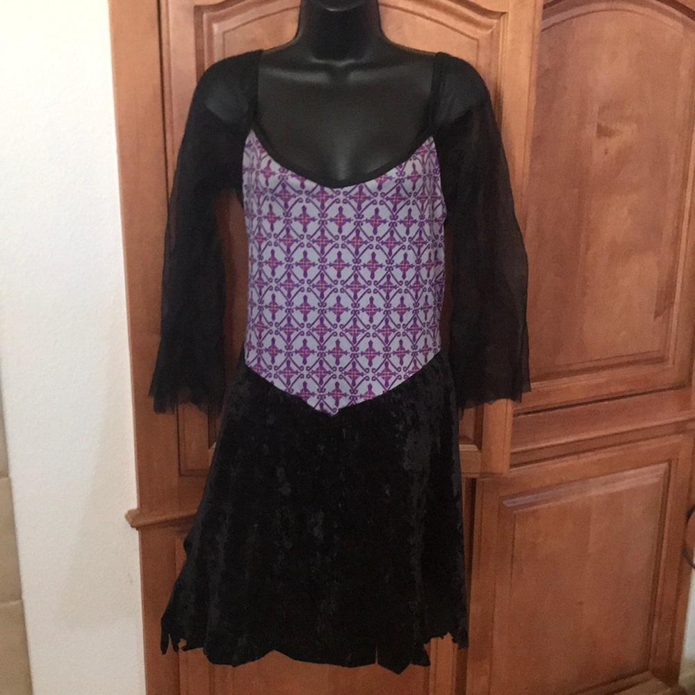Rubie's Black and Purple Embellished Bustier Dress